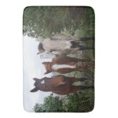 楽しい馬のトラブル、メモリフォーム浴場 バスマット (正面縦)