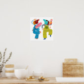 楽しい馬のHePrint、価値あるポスター紙(セミグロス) ポスター (キッチン)
