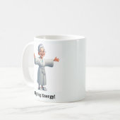 楽しい高齢の素敵なローブをした人 コーヒーマグカップ (正面左)