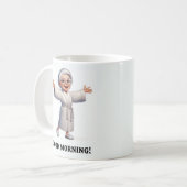 楽しい高齢の素敵なローブをした人 コーヒーマグカップ (正面左)