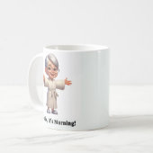 楽しい高齢の素敵なローブをした人 コーヒーマグカップ (正面左)