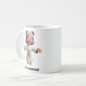 楽しい高齢の素敵なローブをした人 コーヒーマグカップ (正面左)