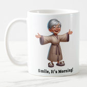 楽しい高齢の素敵なローブをした人 コーヒーマグカップ