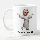 楽しい高齢の素敵なローブをした人 コーヒーマグカップ