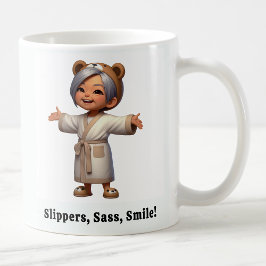 楽しい高齢の素敵なローブをした人 コーヒーマグカップ