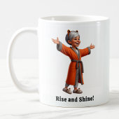 楽しい高齢の素敵なローブをした人 コーヒーマグカップ