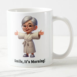 楽しい高齢の素敵なローブをした人 コーヒーマグカップ