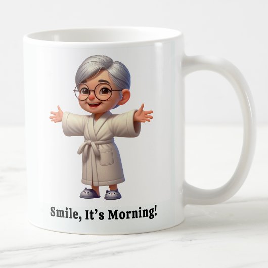 楽しい高齢の素敵なローブをした人 コーヒーマグカップ