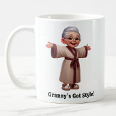 楽しい高齢の素敵なローブをした人 コーヒーマグカップ