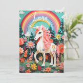 楽しい魔法の虹色ユニコーン 招待状 (スタンド正面)