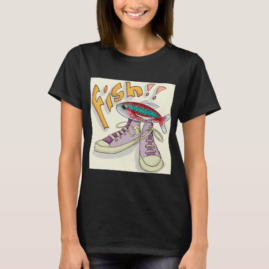 楽しい魚 Tシャツ (正面)