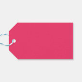 楽しい鮮やかな紫色のフクシアの花 ギフトタグ (裏面横)