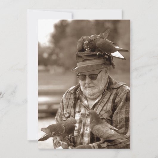 楽しい鳩の巣　男の還暦パーティーご招待 招待状 (正面)