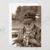 楽しい鳩の巣　男の還暦パーティーご招待 招待状 (正面/裏面)