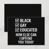 楽しい黒人ゲイプライドLGBTQ権利サポート ポストカード (正面/裏面)