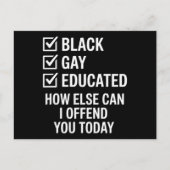 楽しい黒人ゲイプライドLGBTQ権利サポート ポストカード (正面)
