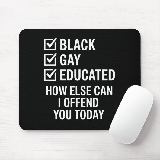 楽しい黒人ゲイプライドLGBTQ権利サポート マウスパッド (マウス)