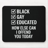 楽しい黒人ゲイプライドLGBTQ権利サポート マウスパッド (正面)