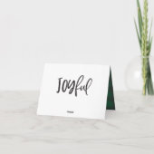 楽しい1枚のフォトスクリプトタータンチェックファミリの休日 ノートカード (裏面)