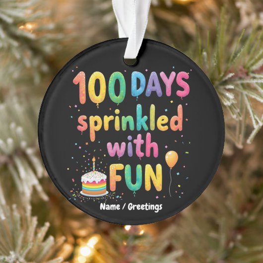 楽しい100日で学校を祝おう オーナメント (ツリー)