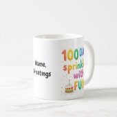 楽しい100日で祝う学校の喜び コーヒーマグカップ (正面右)