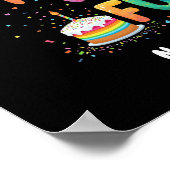 楽しい100日で祝う学校の喜び ポスター (角)