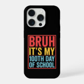 楽しい100日目の登校 Bruh iPhoneケース (裏面)