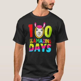 楽しい100 リャマジーな日 ラマ 先生 100日 お Tシャツ