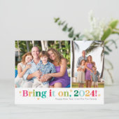 楽しい2つの写真 新年の写真カードを持ってきて シーズンカード (スタンド正面)