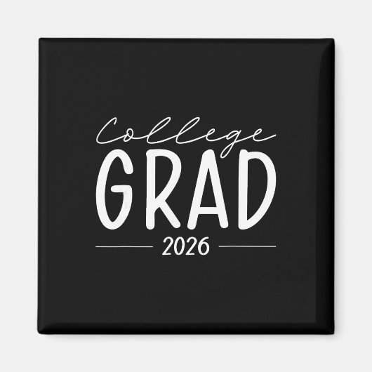 楽しい2026大学卒業生卒業式卒業生 マグネット (正面)