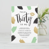 楽しい30歳の誕生日パーティー招待状 招待状 (スタンド正面)