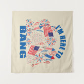 楽しい4月4日を過ごすためここに来たんだ タペストリー (正面(横))