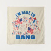 楽しい4月4日を過ごすためここに来たんだ タペストリー (正面)