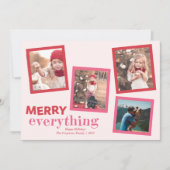 楽しい4枚の写真 メリーエブリシング ピンク シーズンカード (正面)