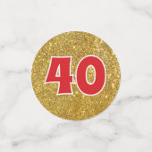 楽しい40周年同窓会テーブルコンフェティ コンフェッティ (スモール正面)