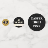 楽しい40周年同窓会テーブルコンフェティ コンフェッティ (正面)