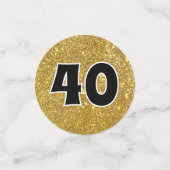 楽しい40周年同窓会テーブルコンフェティ コンフェッティ (スモール正面)