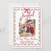 楽しい5枚の写真 赤 手描き ドゥードル 楽しい クリスマス (正面)