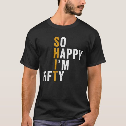 楽しい50歳の誕生日 おめでとう50歳ギフト Tシャツ (正面)