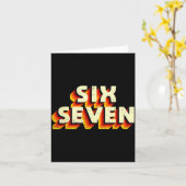 楽しい6と7のミームデザイン カード (黄色い花)