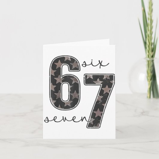 楽しい6と7のミームデザイン カード (正面)