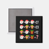 楽しい67おもしろクリスマスサンタ数学教師ギフト マグネット (正面/裏面)