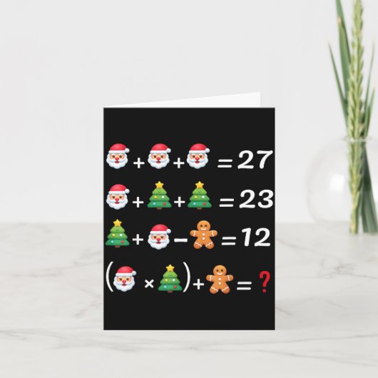 楽しい67のミーム クリスマスの数学教師サンタの六七 カード (正面)