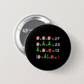 楽しい67のミーム クリスマスの数学教師サンタシックスセブン 缶バッジ (正面&裏面)