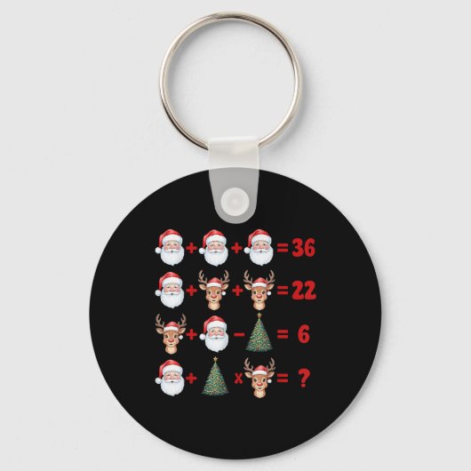 楽しい67のミーム クリスマス 数学教師 サンタ 六七 キーホルダー (正面)