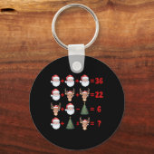 楽しい67のミーム クリスマス 数学教師 サンタ 六七 キーホルダー (正面)