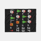 楽しい67のミーム クリスマス 数学教師 サンタ 六 七 フリースブランケット (正面(横))