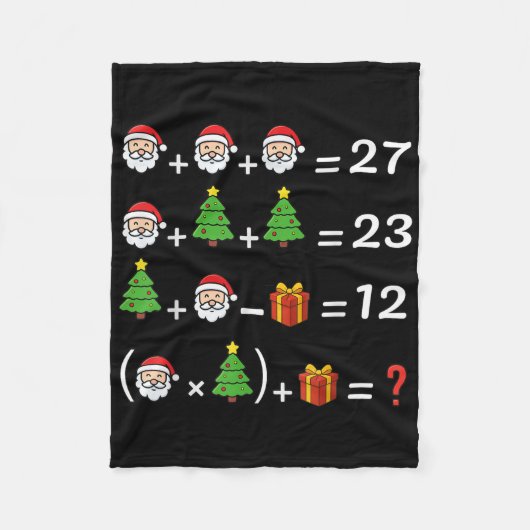 楽しい67のミーム クリスマス 数学教師 サンタ 六 七 フリースブランケット (正面)