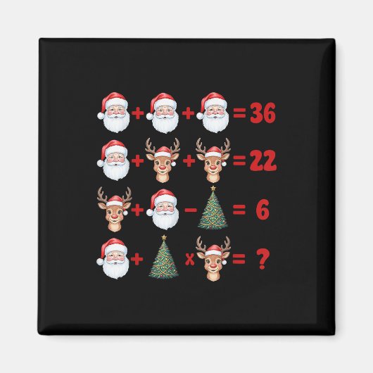 楽しい67のミーム クリスマス 数学教師 サンタ 六 七 マグネット (正面)