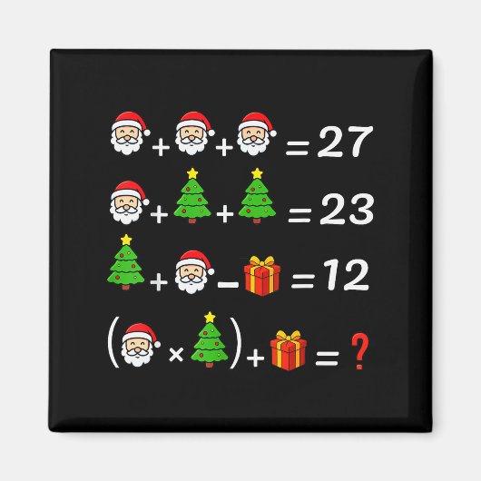 楽しい67のミーム クリスマス 数学教師 サンタ 六 七 マグネット (正面)